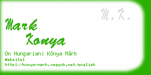 mark konya business card