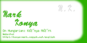 mark konya business card